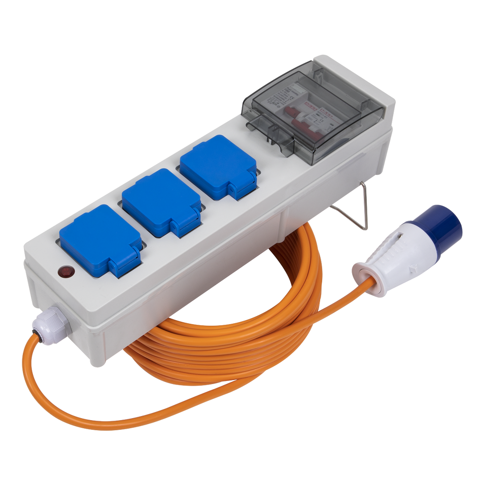 WSC16133 Caravan & Camping Mains Unit 15m with RCD