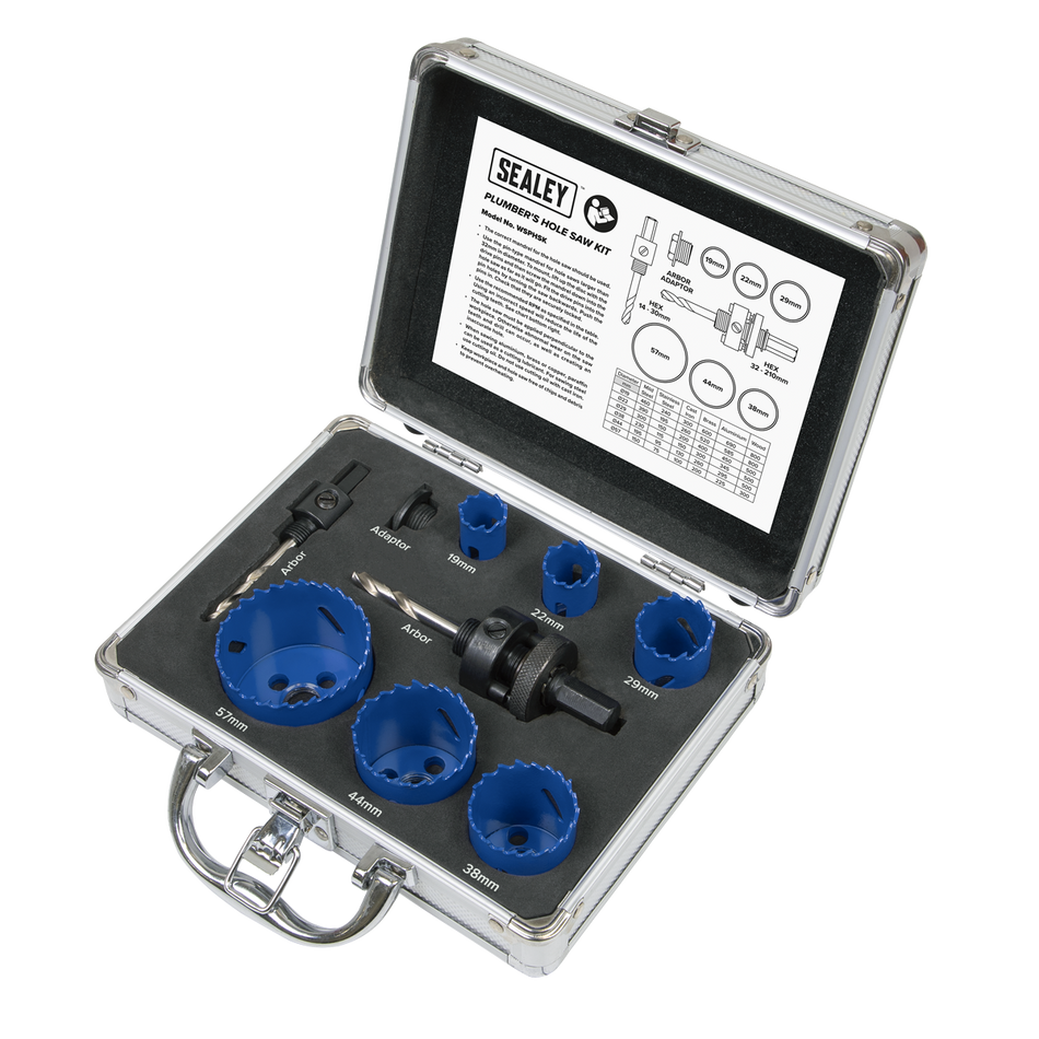 WSPHSK Plumber's Hole Saw Kit 9pc