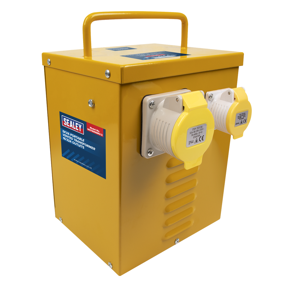 WST5000MV/2 Portable Vented Transformer 5kVA 16/32A Outlets