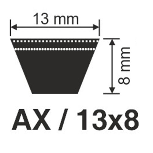 AX90 X'tra Cogged Raw Edge V-Belt
