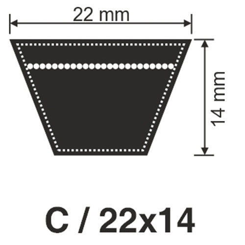 C97 X'Set Classical Wrapped V-Belt