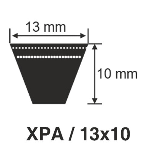 XPA630 X'tra Cogged Raw Edge Wedge V-Belt