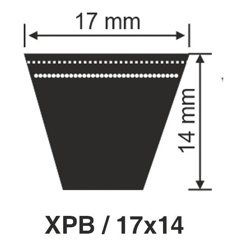 XPB1200 X'tra Cogged Raw Edge Wedge V-Belt