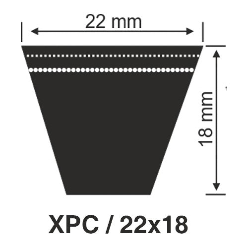 XPC2120 X'tra Cogged Raw Edge Wedge V-Belt