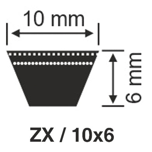 ZX46 X'tra Cogged Raw Edge V-Belt